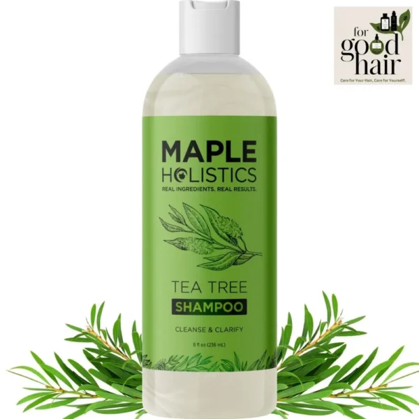 Clarifying Shampoo for Build Up & Oily Hair - Tea Tree Shampoo for Men and Women with Rosemary Essential Oil (8 Fl Oz)