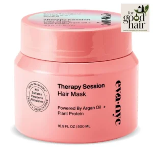 Eva NYC Therapy Session Hair Mask, Argan Oil & Plant Protein Infused Deep Conditioning Mask, 16.9 Fl Oz