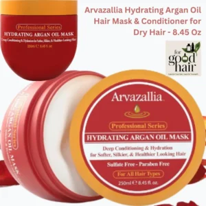 Arvazallia Hydrating Argan Oil Hair Mask & Conditioner for Dry Hair – 8.45 Oz